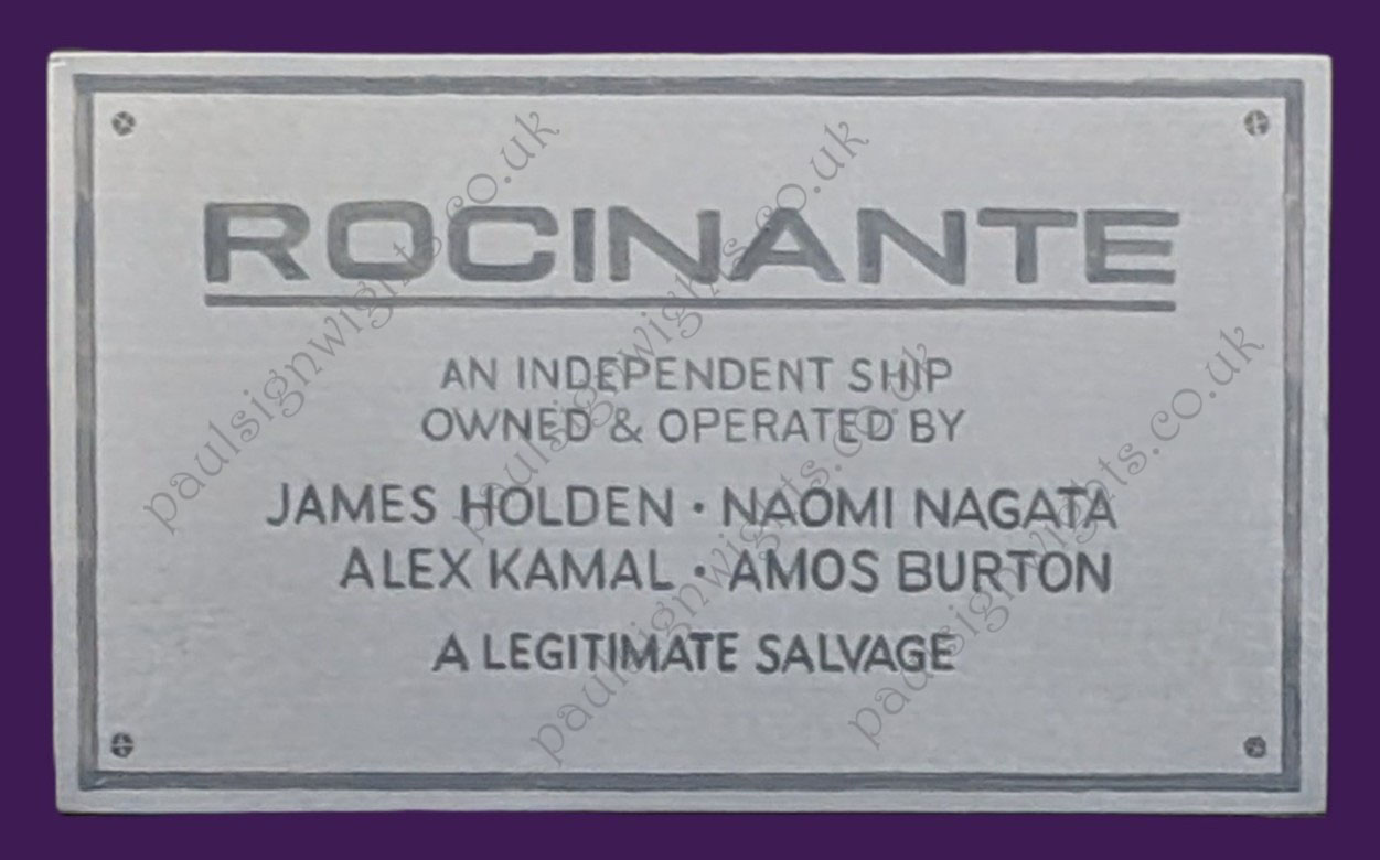 Rocinante Plaque