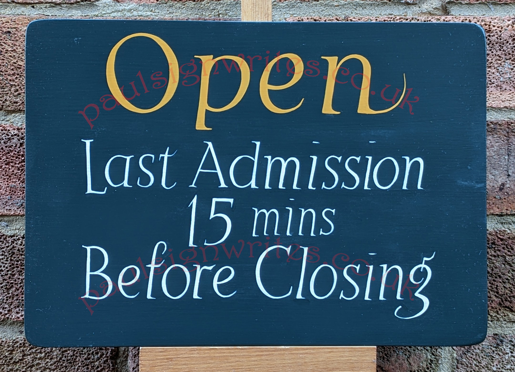 Open Last Admission sign art