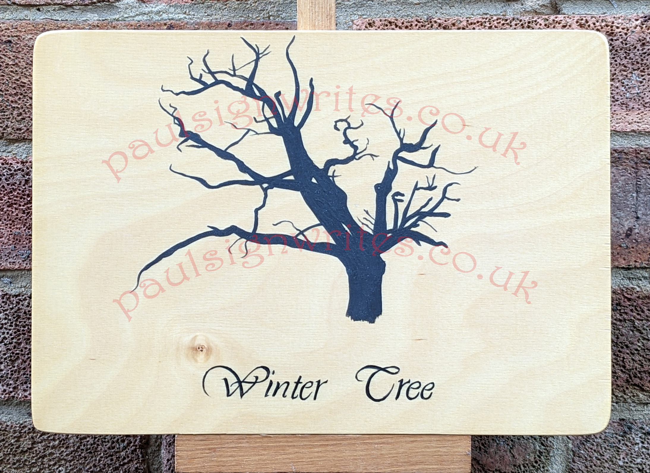 Winter Tree Silhouette sign art