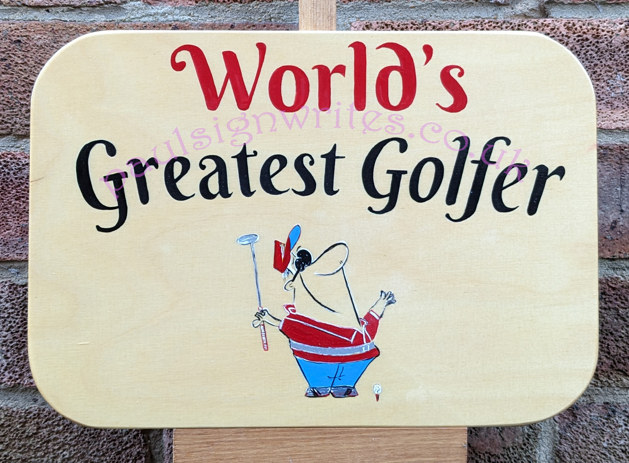 The World's Greatest Golfer sign art