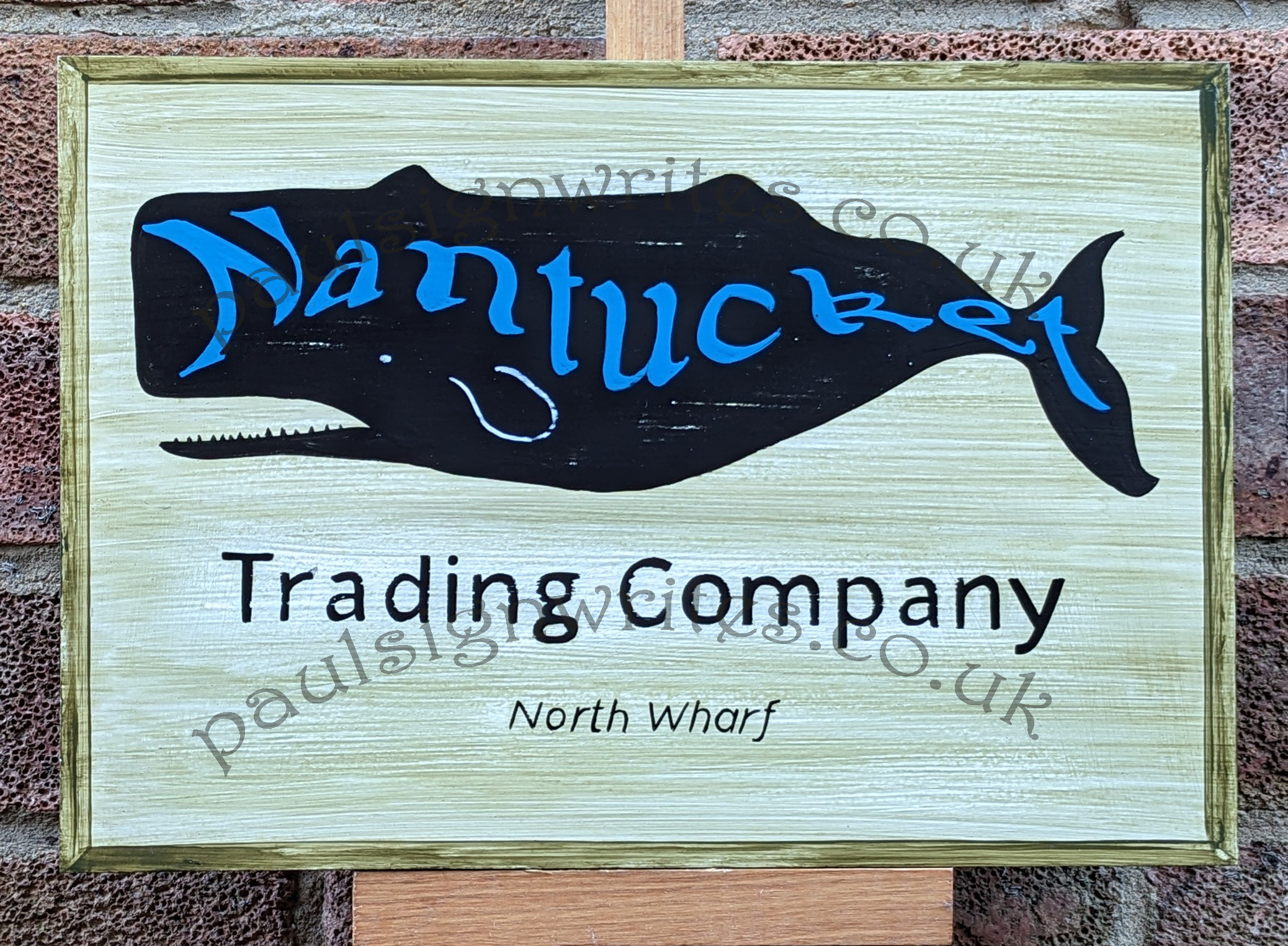 Nantucket Whale sign