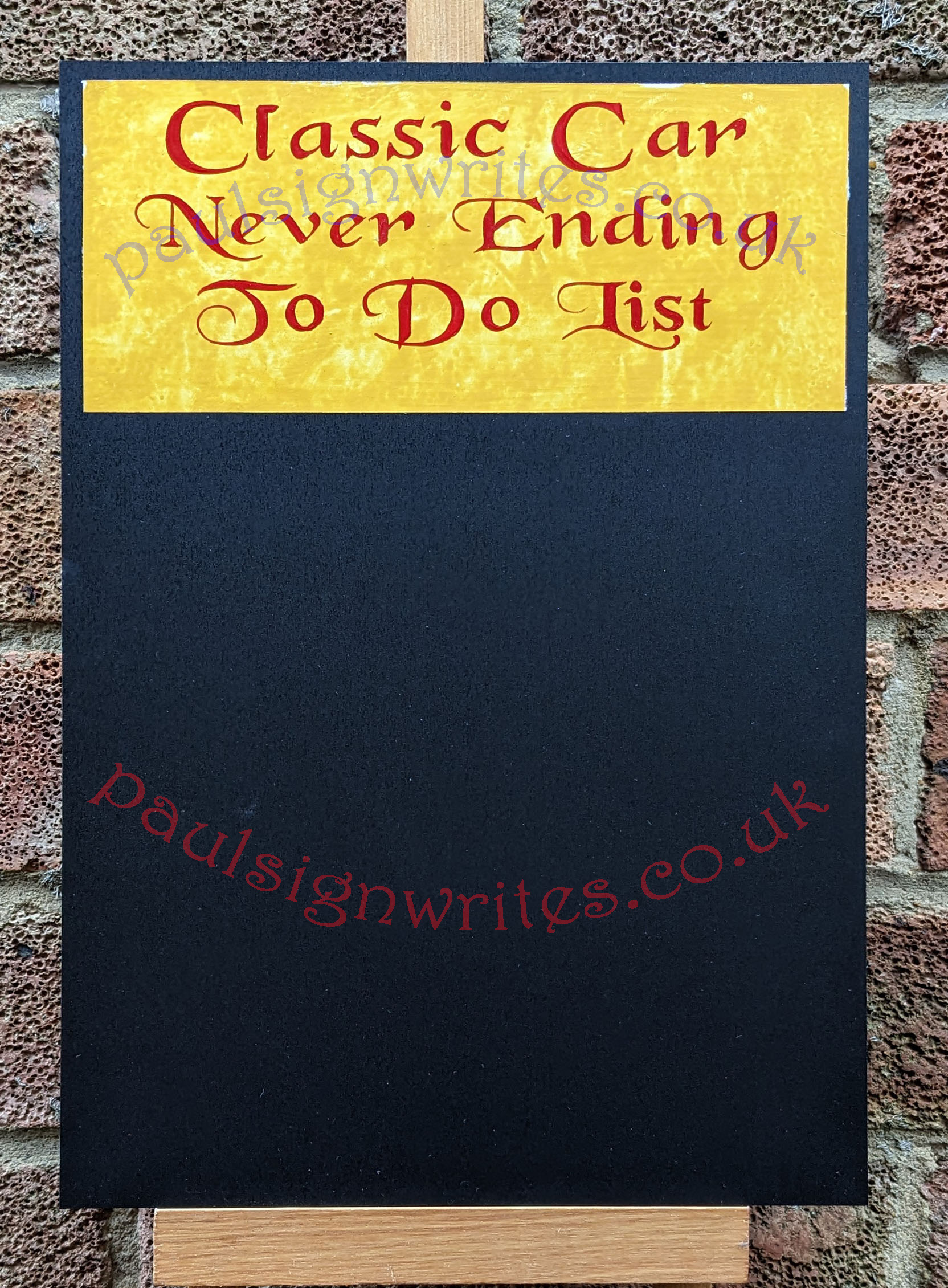 Classic Car Never Ending To Do List Blackboard
