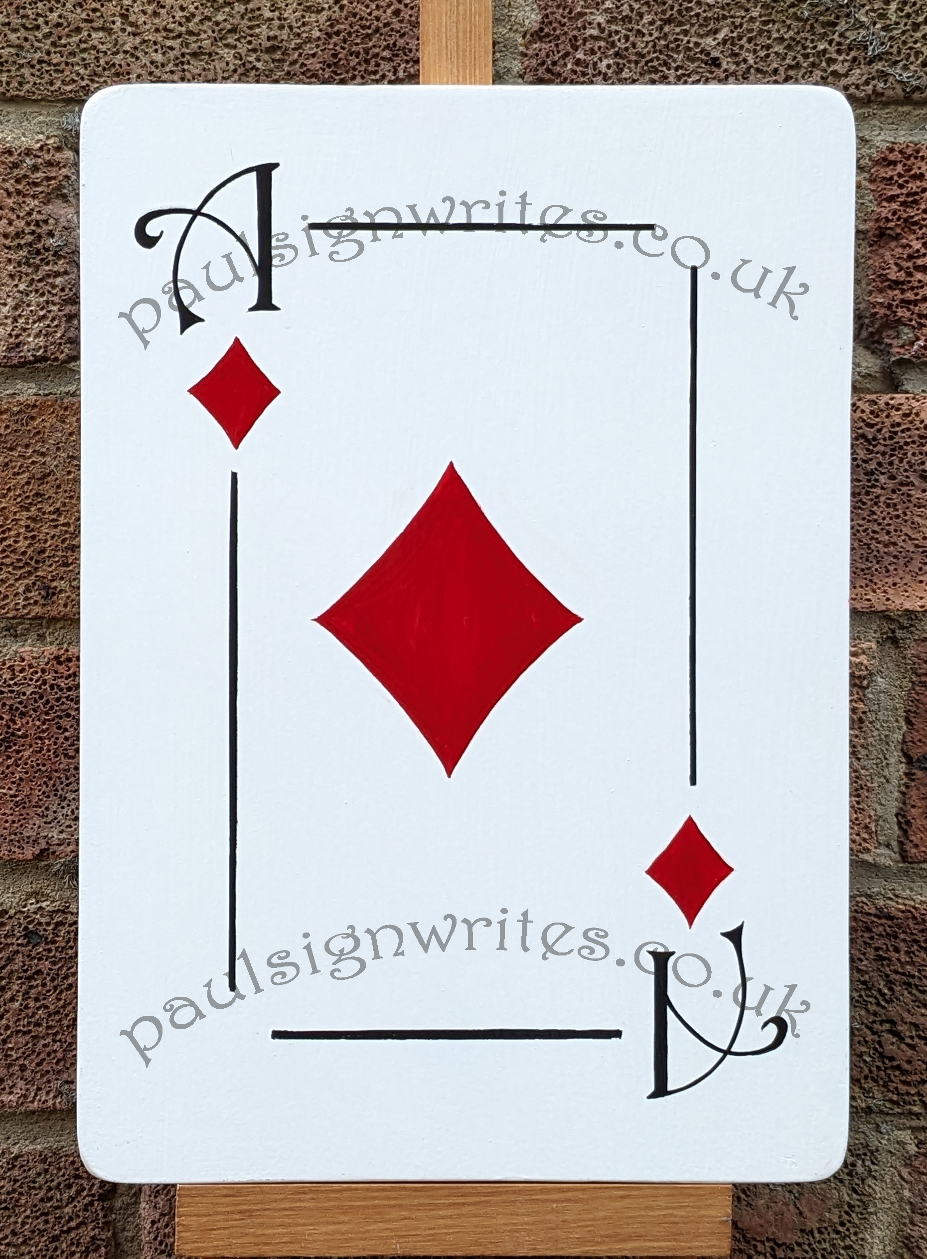 Ace Diamond Playing Card sign art