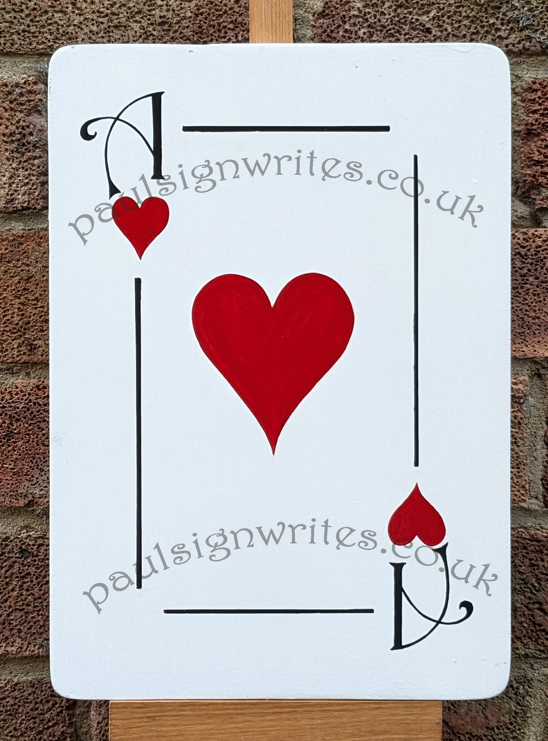 Ace Heart Playing Card sign art