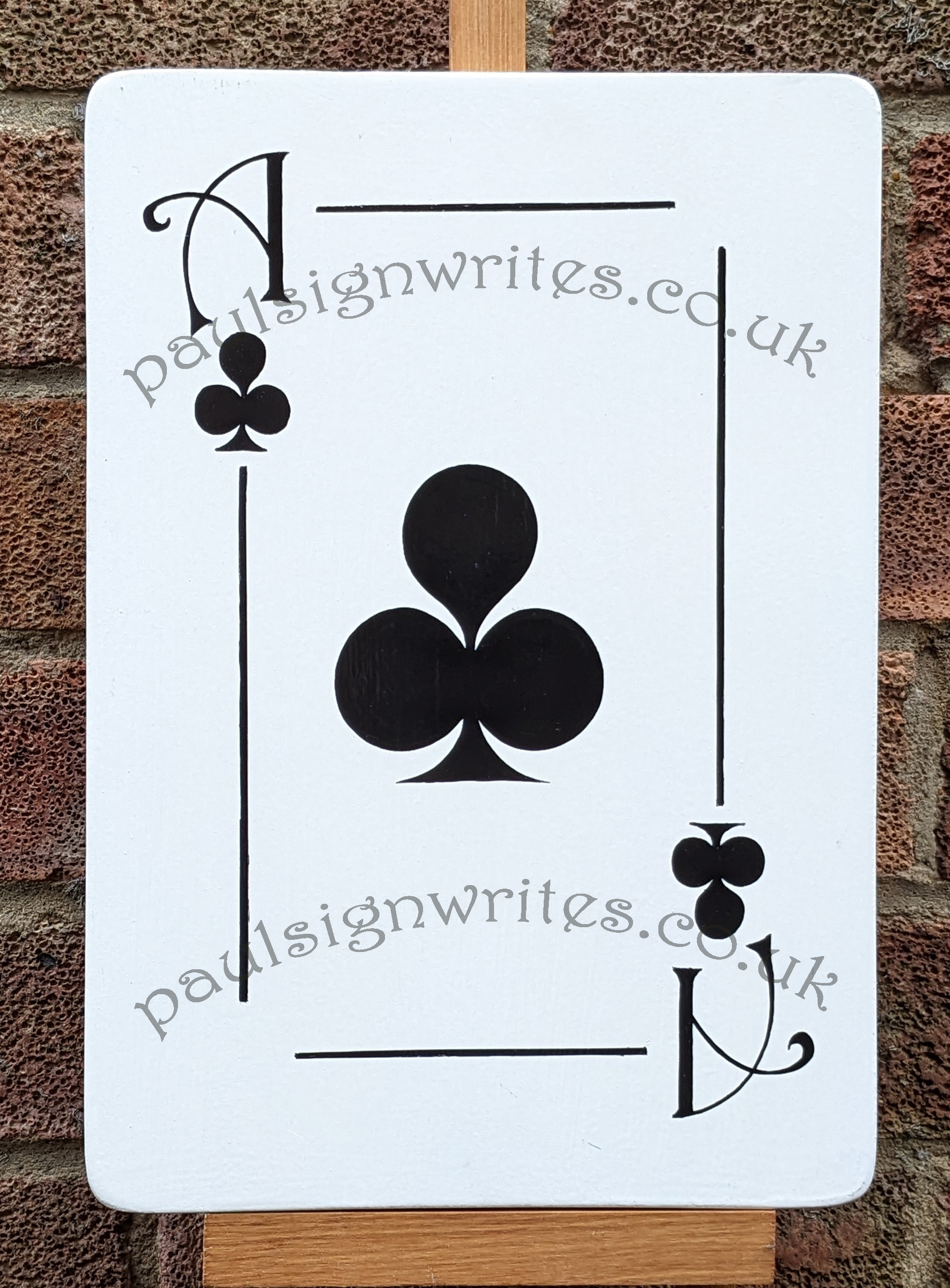 Ace Club Playing Card sign art