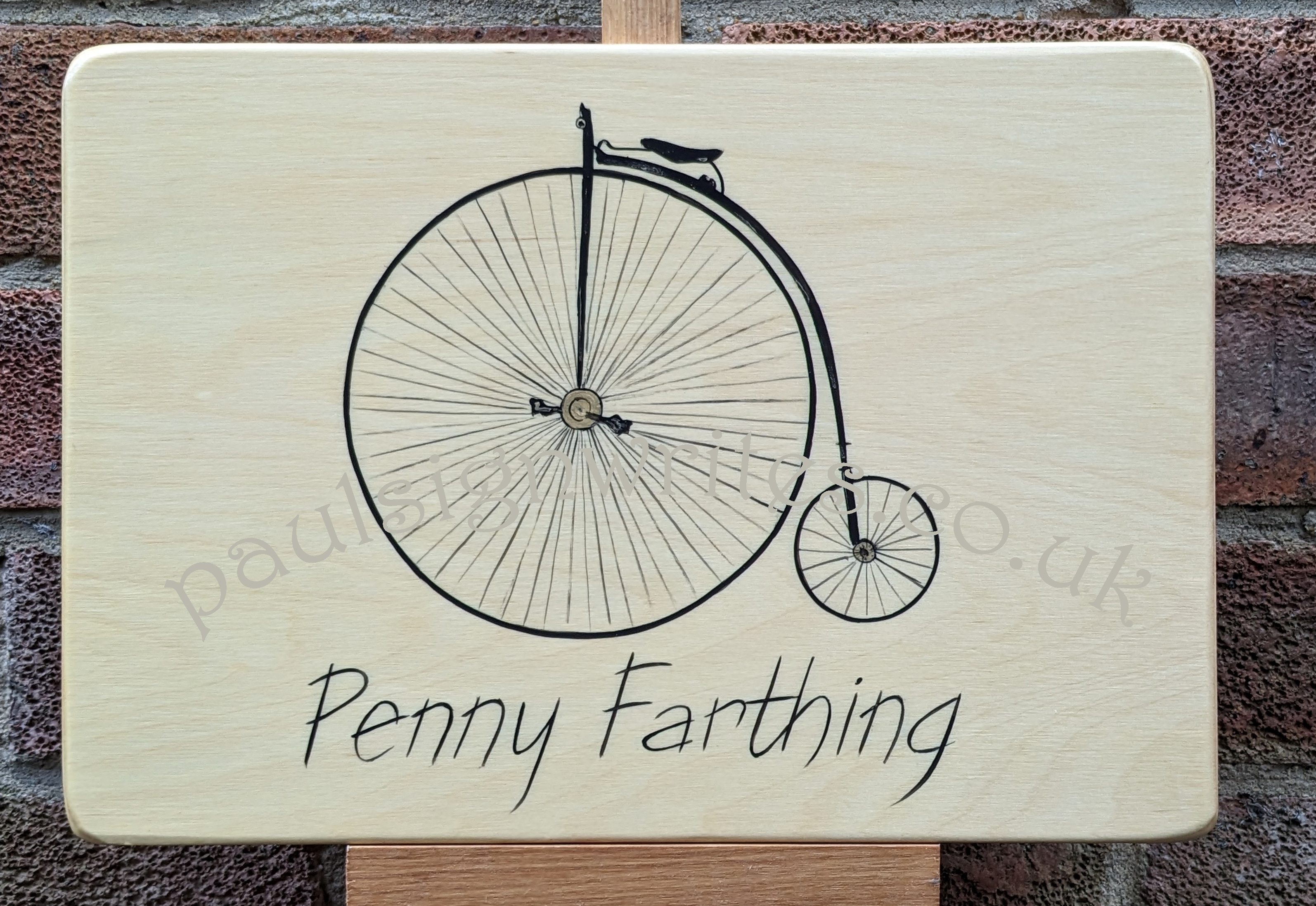 Penny farthing sign art