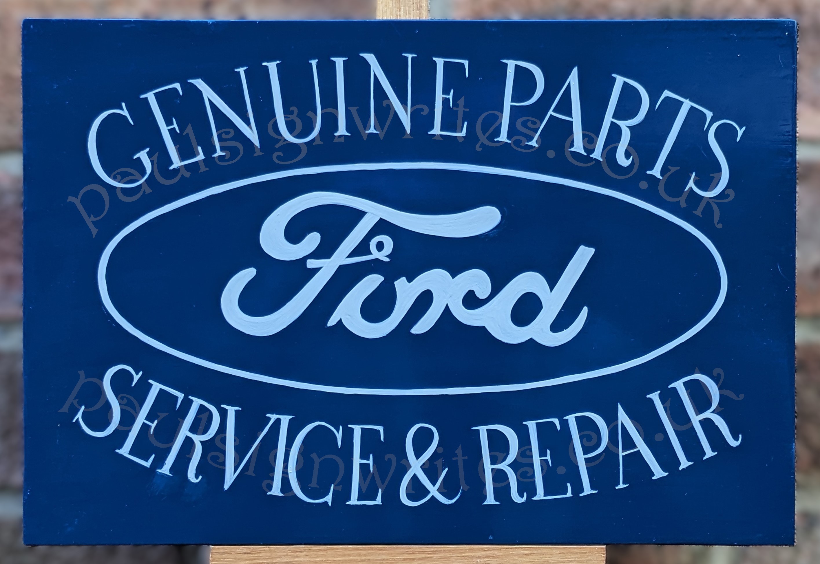 Ford Genuine Parts Service & Repair ‘Ford Genuine Parts Service & Repair’ hand painted sign.