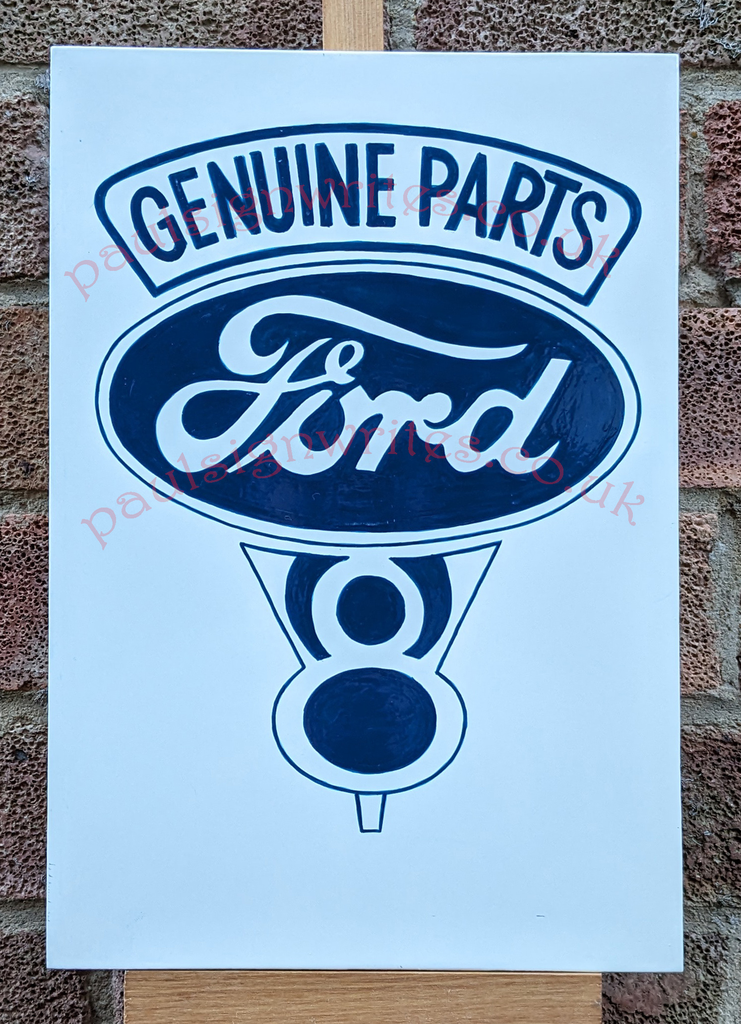 Ford V8 sign art